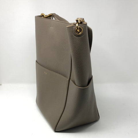 Celine Seau Sangle Leather Large Tote Bag
