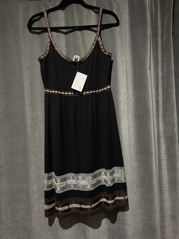 Missoni Black Knit Spaghetti Strap Mini Dress