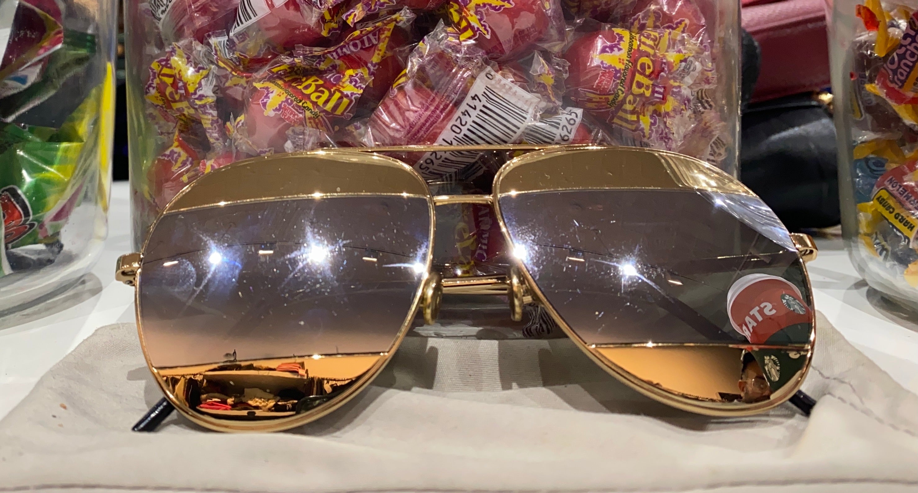 DIOR gold/silver split sunglasses NEW/AUTHENTIC Dior Sunglasses DIOR PLIT 1 in GOLD - Mindscapade ]|[ main image 4