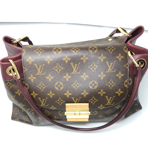 LOUIS VUITTON Brown 'Olympe' Handbag Monogram Canvas Shoulder Bag