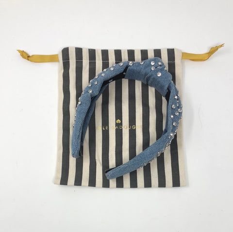 Lele Sadoughi Denim and Jewel Headband