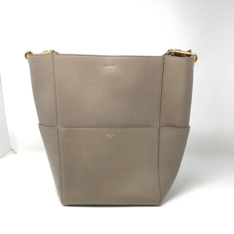 Celine Seau Sangle Leather Large Tote Bag