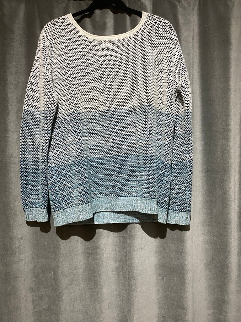 Vince Teal Ombre Knit Sweater