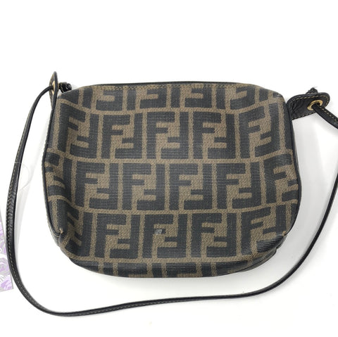 Vintage: Fendi FF Logo Top Zip Crossbody Bag