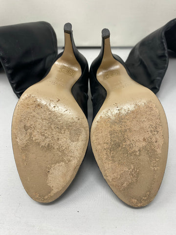 Valentino Black Leather Heeled Boots