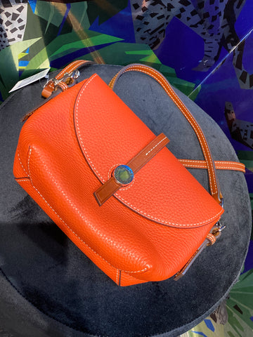 Dooney & Bourke Orange Single Flap Small Crossbody Bag