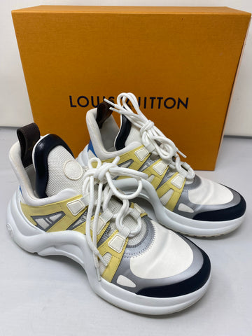 Louis Vuitton LV Monogram White Yellow Sneaker