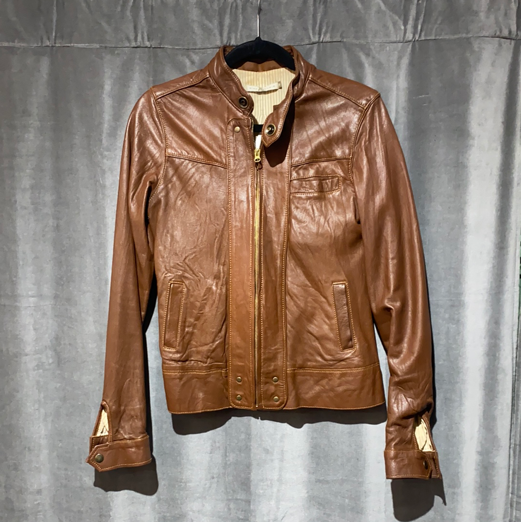 Mike & Chris Brown Leather Moto Jacket