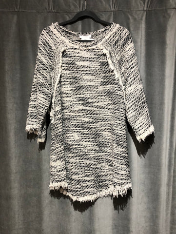 IRO Black and white Tweed 3/4 sleeve dress