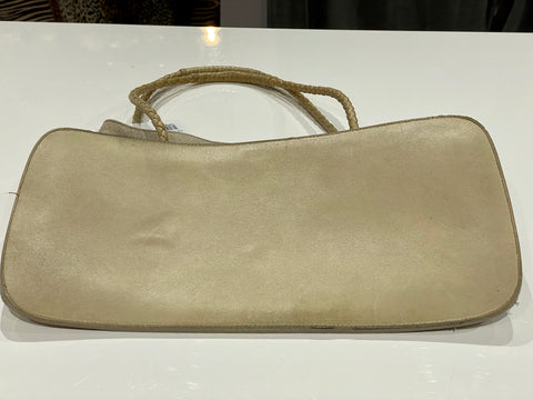 Bottega Veneta Leather Trimmed Woven Bag with gold Circles