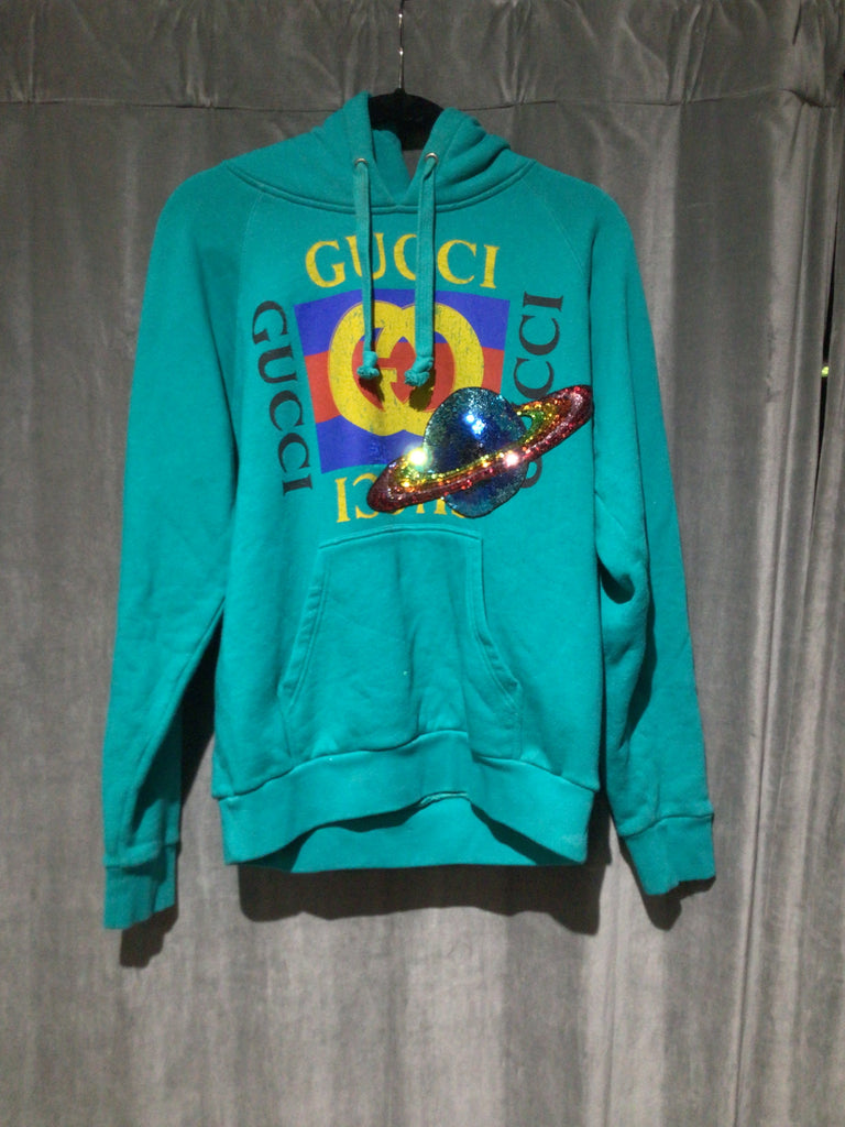 Gucci discount blue hoodie