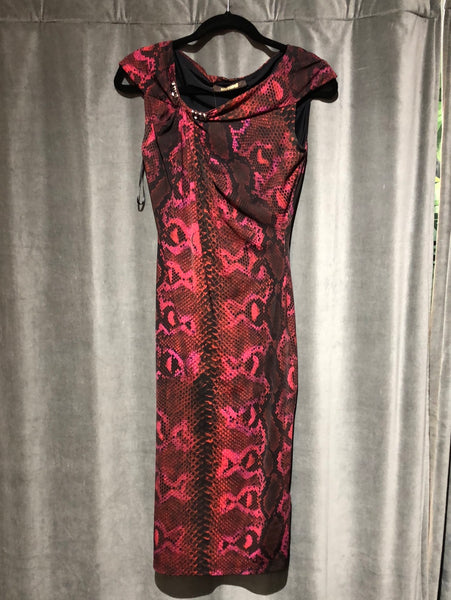 Vintage: Roberto Cavalli Pinks and Red Snakeskin Slinky