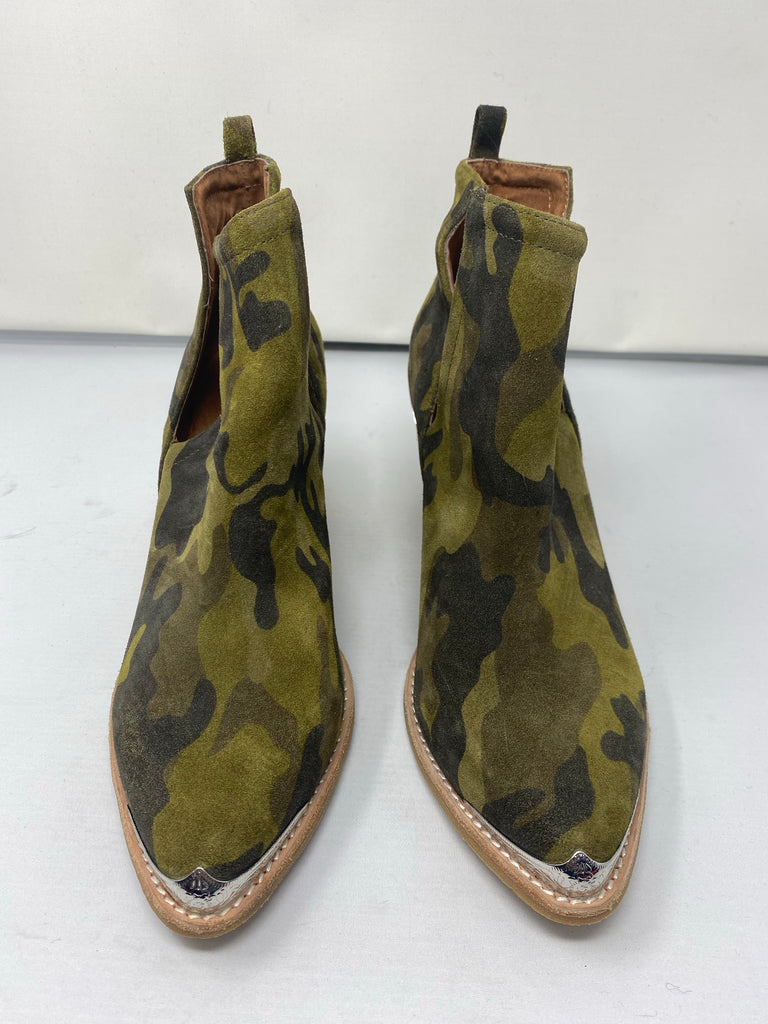 Jeffrey Campbell Camo Open Side Pointed Toe Bootie
