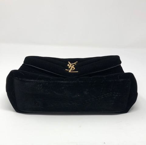 YSL Black Velvet LouLou CrossBody Bag