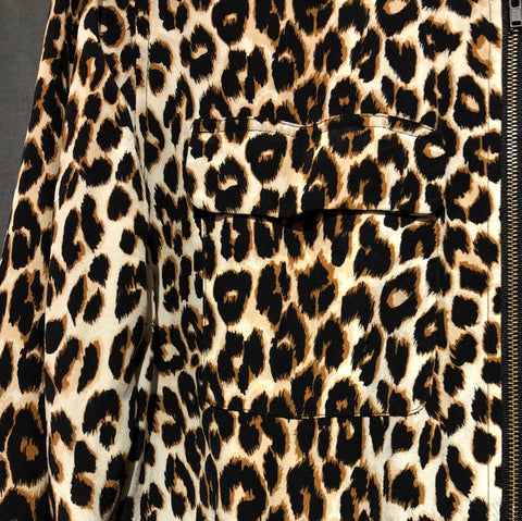 Equipment Silk Leopard Zip-Up Bomber Jacket