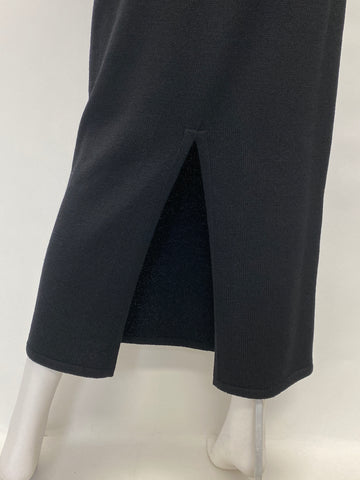 St. John Basics Black Midi Stretch Skirt