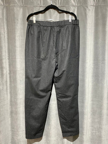 Fabiana Filippi Grey Wool and thin Striped Elastic Waist Pants