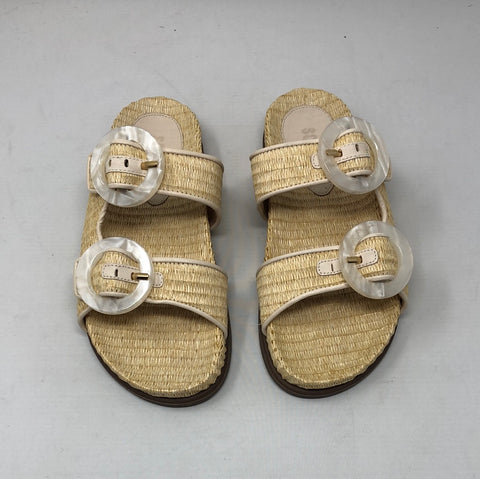 Schutz Tan Bamboo Woven 
