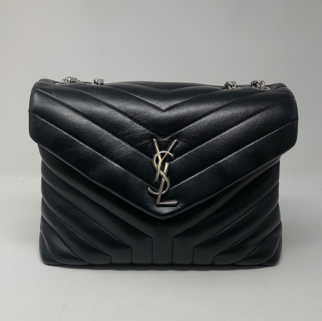 YSL Black Medium Matelesse Lou Lou Bag