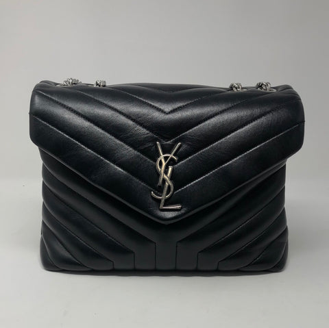 YSL Black Medium Matelesse Lou Lou Bag