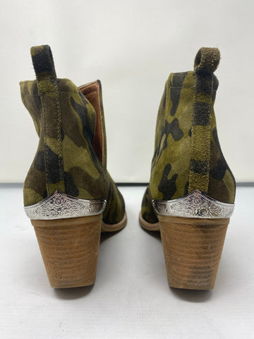 Jeffrey Campbell Camo Open Side Pointed Toe Bootie