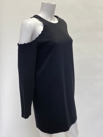 Iro Breen Cold-Shoulder Long-Sleeve Crepe Dress