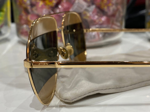 Dior Split 1 Gold and Silver Aviator