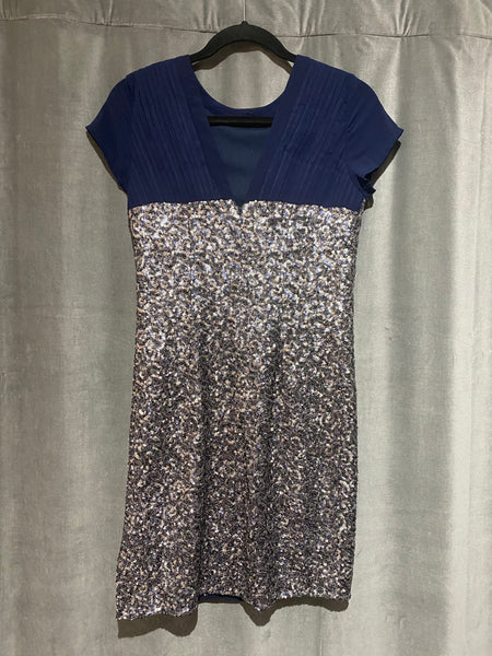 Heartloom Navy and White sequin Mini Dress