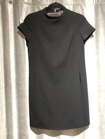 Theory Black Cap Sleeve Shift Dress