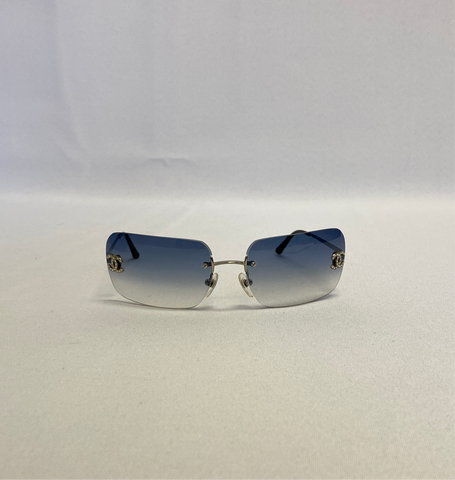 Chanel Rimless Blue Gradient Sunglasses