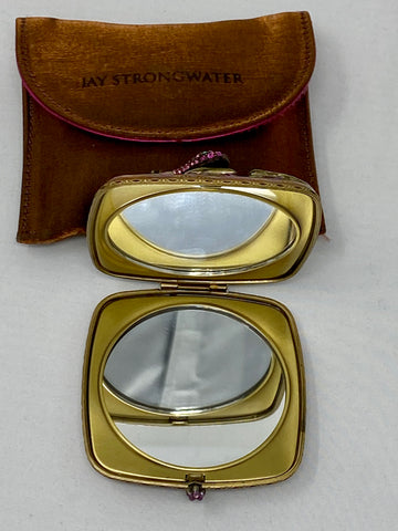 Jay Strongwater Lizard Double Compact Mirror