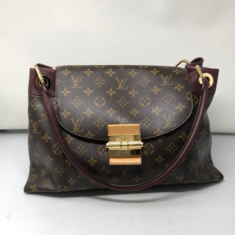 LOUIS VUITTON Brown 'Olympe' Handbag Monogram Canvas Shoulder Bag