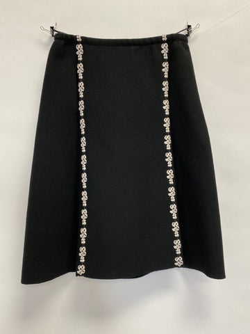 Alaia Black Short Stretch Knit Skirt