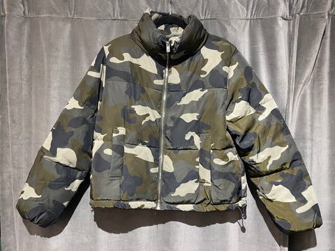 H&M Camo Puff Short Jacket