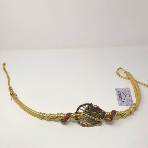 Vintage: Gold and Red Beaded Lion Belt