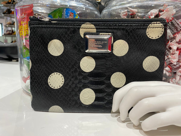 Marc Jacobs Croc Embossed Polka Dot Pouch