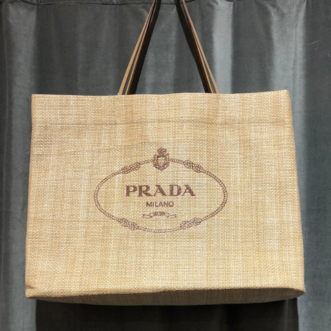 Prada  Exclusive Wicker Beach Tote