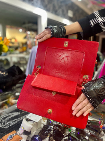 VINTAGE シャネル BOY CHANEL25cm レッド シャネル ボーイシャネル バッグ｜レッド(赤)｜中古ブランド品