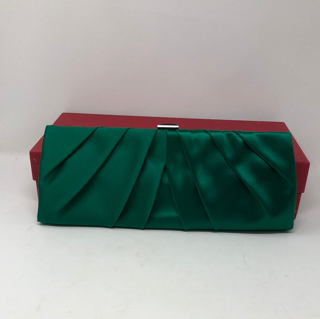 Valentino Emerald Green Satin Clutch
