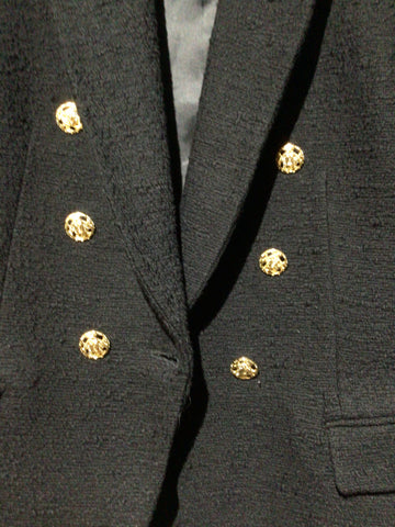 Zara tweed blazer shop black