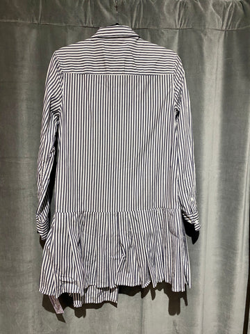 Equipment Cotton Gigi Striped Layered Hem Dress