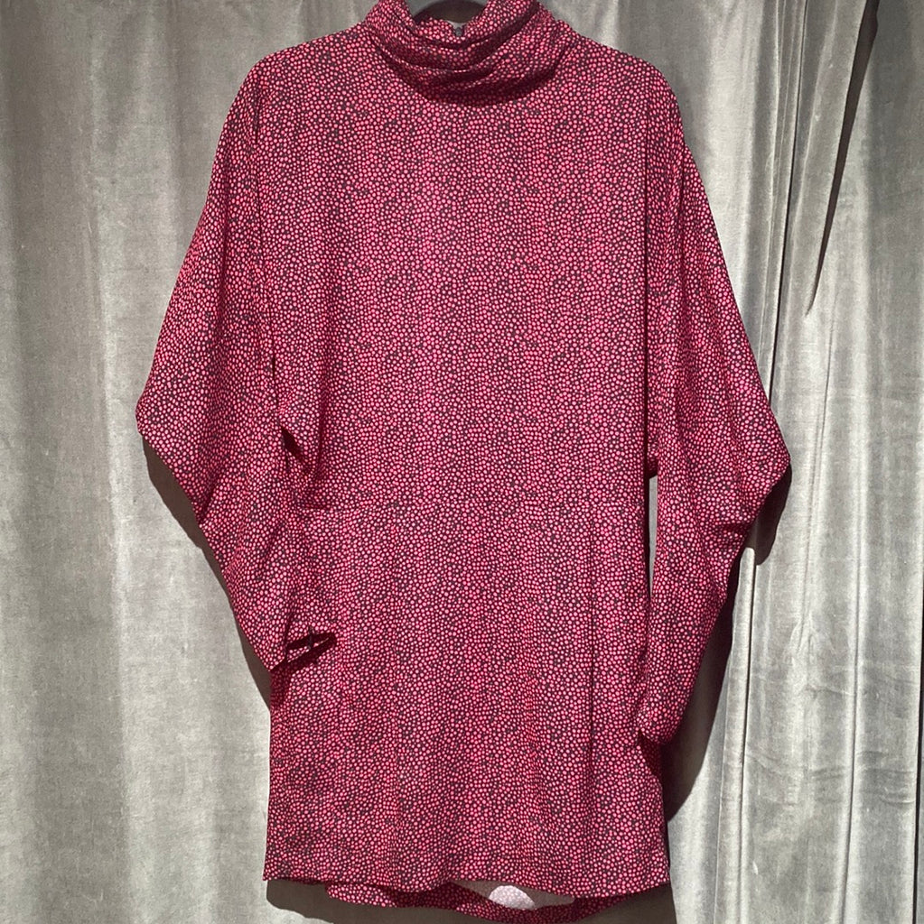 MCQ McQueen Pink and Black long Sleeve Turtle Neck Dress