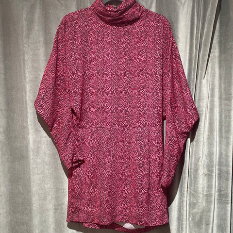 MCQ McQueen Pink and Black long Sleeve Turtle Neck Dress