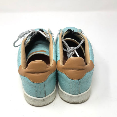 FADRICE TARDIEU Light Blue PYTHON Zip Top Sneaker