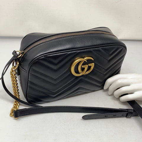 Gucci GG Marmont Black Small Matelasse Shoulder Bag