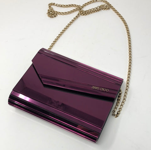 Jimmy Choo Candy Pink Mirried Flap Bag Crossbody