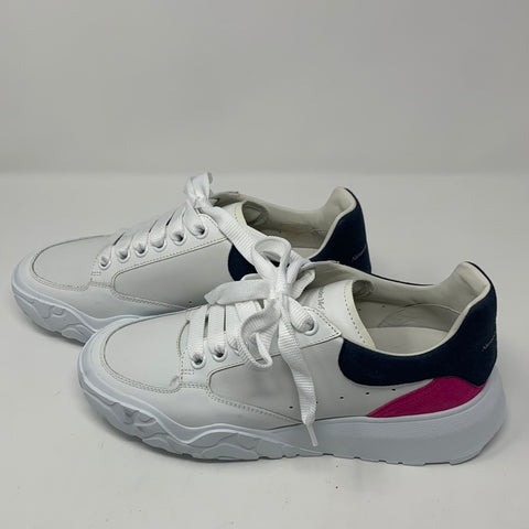 Alexander McQueen White Leather COURT Sneakers