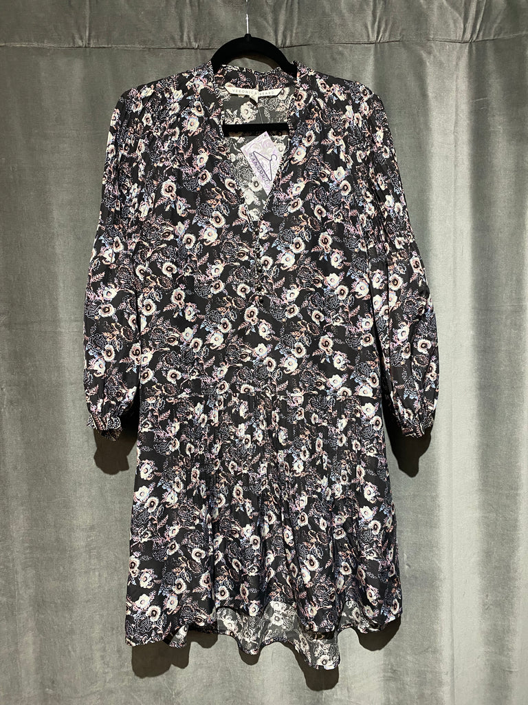 Veronica Beard 3/4 Sleeve Floral Print Dress