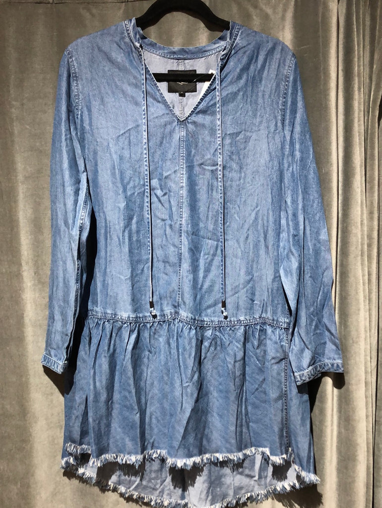 Rails Long Sleeve Denim Shift Mini Dress