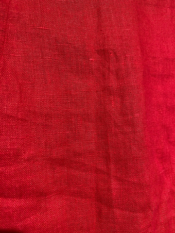 REFORMATION Red Linen Mini Skirt